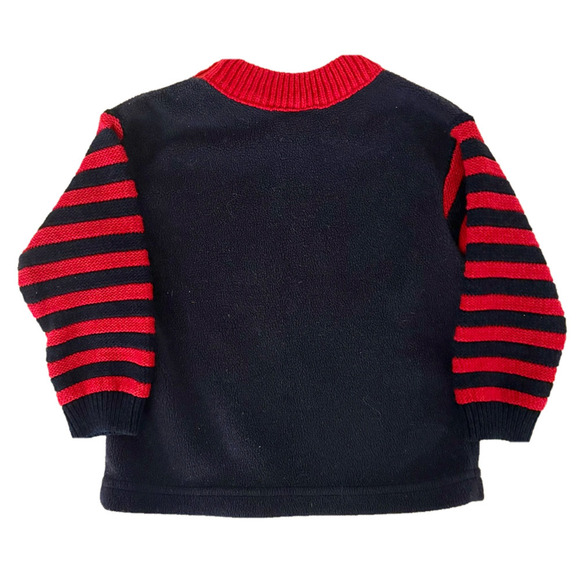 Vintage Kids Fleece Truck Mockneck Pullover Sweatshirt Sweater Size 18 Months - Picture 4 of 4